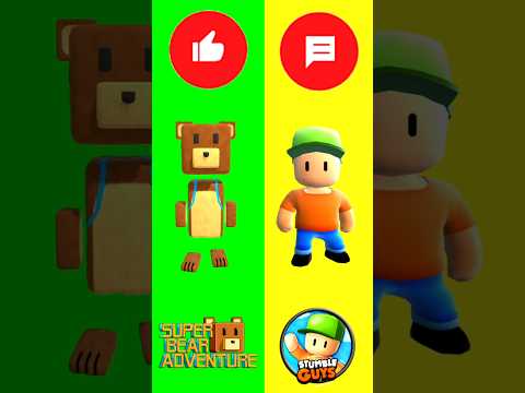Super Bear Adventure vs Stumble Guys 🙀 #shorts