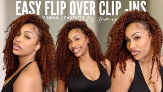 NO HEAT PROTECTIVE FLIP OVER CLIP IN METHOD: Minimal LeaveOut & NO DAMAGE!(ONLY 10pcs) | CURLSQUEEN