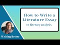 Analyzing Literature Essay Techniques