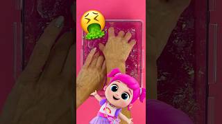 Jill Slime Puzzle Pool! 🧩 Little Angel DIY Craft Videos #shorts #craft