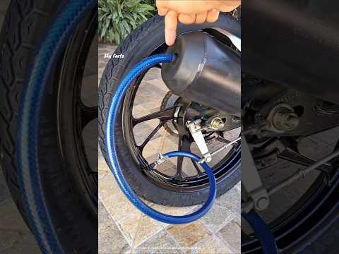 how to fill air in motorcycle tyres #shortvideo