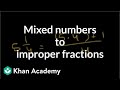 Converting Mixed Numbers to Improper Fractions