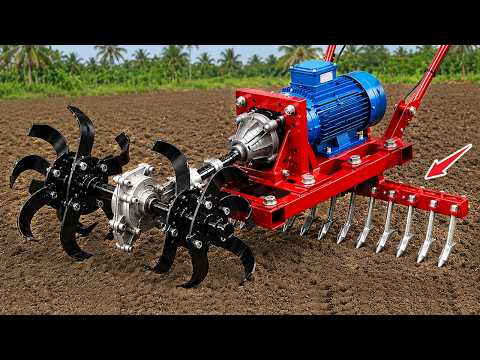 A farmer's crazy invention! Attaching a rake to an electric motor to create a million-dollar tool