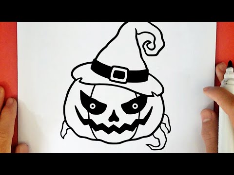 COMO DESENHAR UMA ABÓBORA DE HALLOWEEN