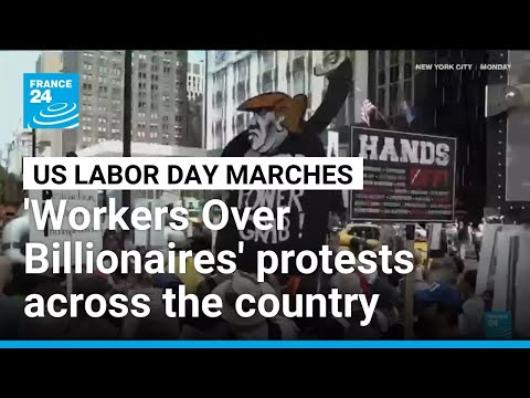 YouTube video thumbnail: Labor Day Protests Against Trump and Billionaires Amid Growing Inequality