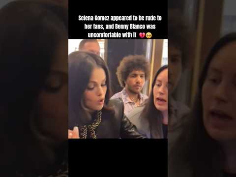 Fair to say Benny Blanco didn't like how Selena Gomez treated her fan 💔🥹 #selenagomez #shorts #fyp