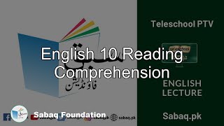 English 10 Reading Comprehension