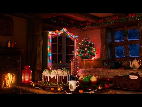 A Cozy Kitchen Christmas Ambience With Crackling Fire Sounds ~ Christmas Ambience