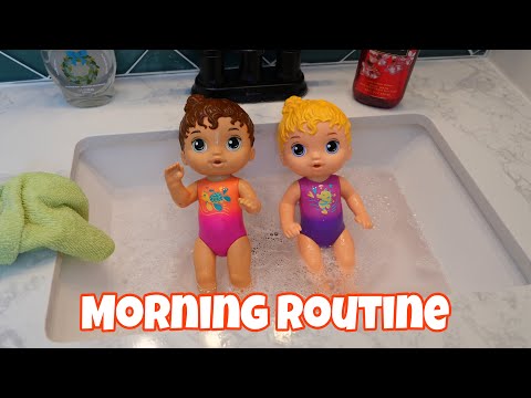 baby dolls Sunny swimmer dolls Morning Routine