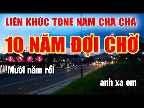 Liên Khúc Nhạc Sống Dân Ca Trữ Tình Cha Cha Cha Tone Nam Karaoke Mười Năm Đợi Chờ