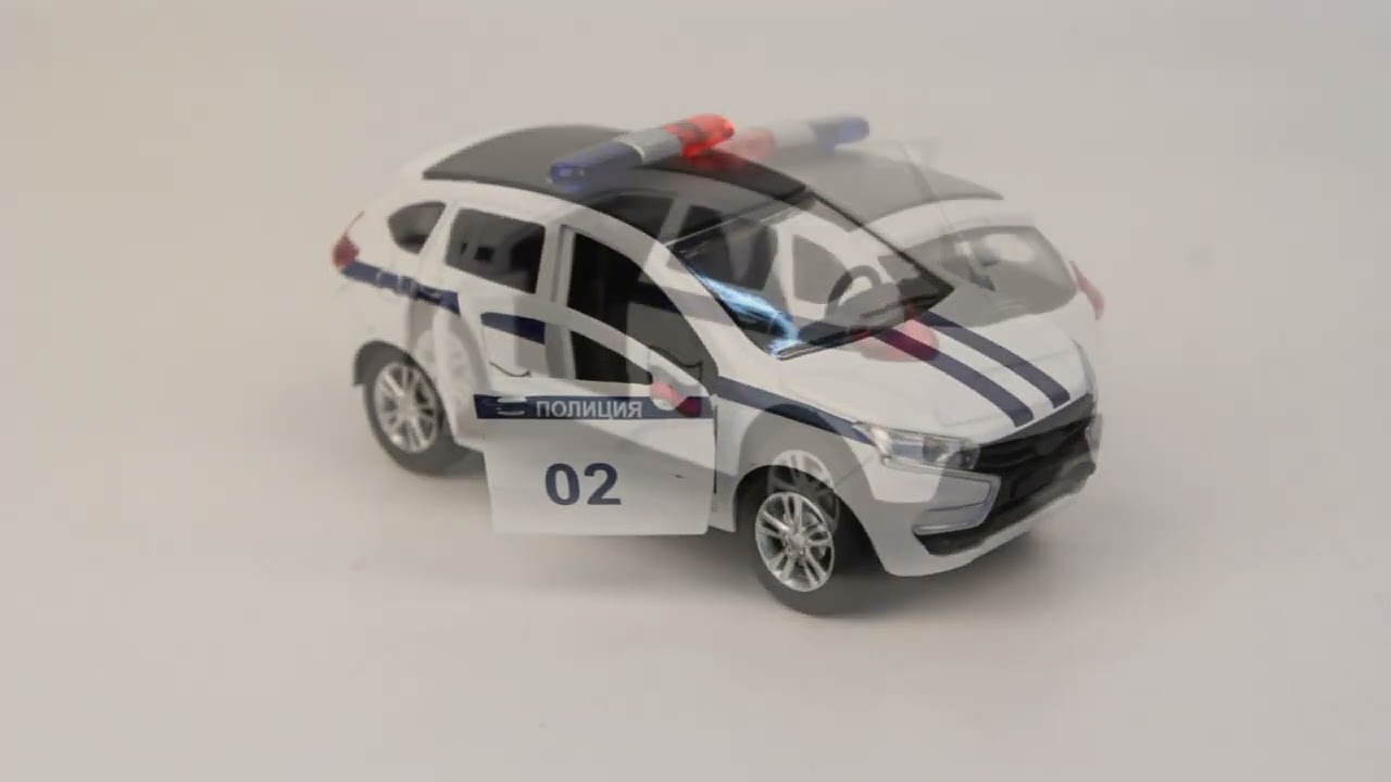 Автомобиль КРУТЫЕ ТАЧКИ 02 Полиция инерционный световые звуковые эффекты - видео