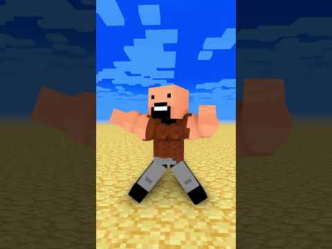 HELP Herobrine To Become HUNK Challenge (Bones - Imagine Dragons) #herobrine #shortvideo #fypシ