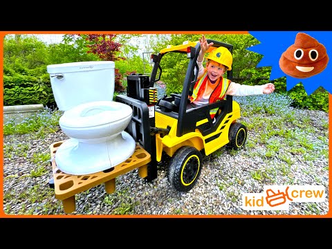 Rescuing mom from plumbing emergencies funny stories with trucks and toys. Educational | Kid Crew