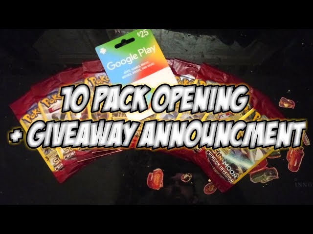 10 Card Pack Opening + $25 Giftcard Giveaway Details