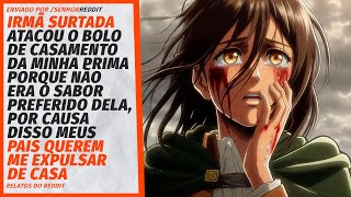 Minha irmã MIMADA atacou o bolo de casamento da minha prima