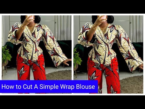 How to Cut a simple wrap Blouse