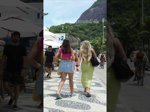 🏖️  Beach Walk, Rio de Janeiro, Brazil #shorts  #beach #praia #travel