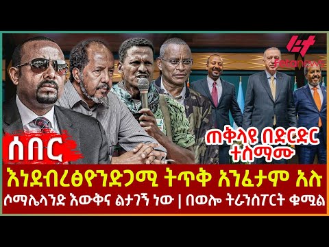 Ethiopia - እነ ደብረ ፅዮን ድጋሚ ትጥቅ አንፈታም አሉ፣ ጠቅላዩ በድርድር ተስማሙ፣ ሶማሌላንድ እውቅና ልታገኝ ነው፣ በወሎ ትራንስፖርት ቁሟል