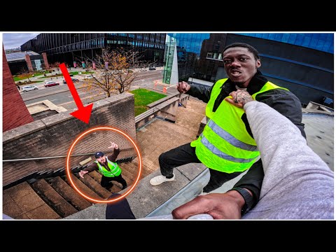 ESCAPING from SECURITY (EXTREME CHASE Parkour POV) UK