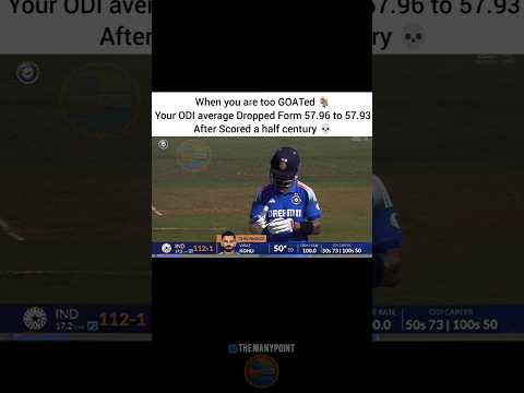 ODI average Dropped