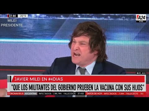 "NO a la vacuna obligatoria" Brillante Javier Milei en A24- 24/11/20