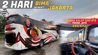 BIMA - JAKARTA 2 HARI + 38 MENIT PERJALANAN‼️ Naik Bus Prima Jaya Scania K360IB #3 Terakhir