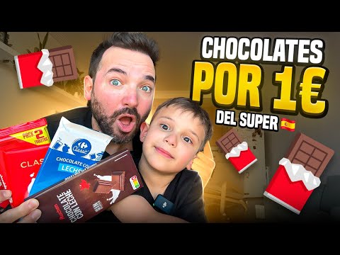 PROBANDO CHOCOLATES DE 1€ CON MI HIJO EN ESPAÑA