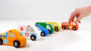Simple Learning Videos for Babies and Toddlers - Genevieve Teaches Nesting Community Vehicles!