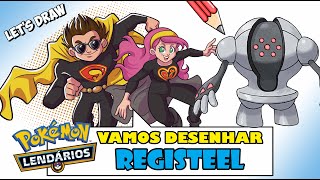 APRENDA A DESENHAR REGISTEEL POKÉMON LENDÁRIO! LEARN TO DRAW REGISTEEL LEGENDARY POKÉMON!#pokemon