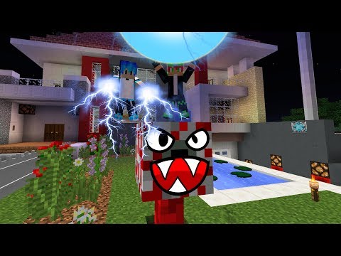 GARFINHO REVERSO DO MAL APARECEU NA MINHA CASA NOVA NO MINECRAFT
