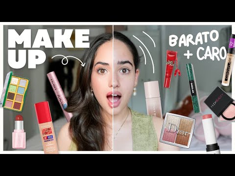 Mezclo maquillaje CARO y BARATO 😱 ¿Sale bien? | Full Face combinando maquillaje de baja y alta gama