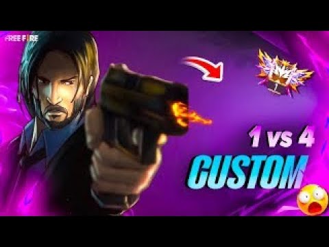 Free Fire Live 1 vs 4 Custom GUILD TEST 🤯 #live #custom #ff