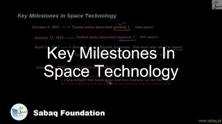 Key Milestones In Space Technology
