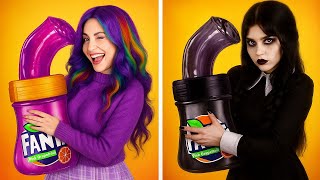 ¡La transformación suave de chica del miércoles! ✨ Trucos locos y herramientas de TikTok