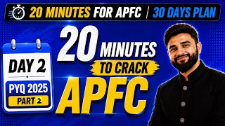 UPSC APFC 2025 PYQs | Day 2 | Part 2 | 20 Minutes for APFC | APFC 30 Days Plan |