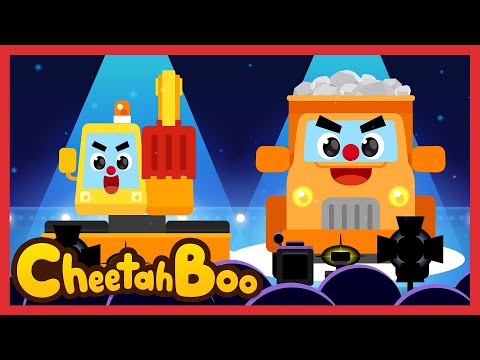 Oh, Who is the best? | Excavator VS Dump Truck | Construction Vehicle Song | #Cheetahboo