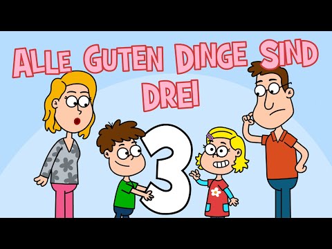 ♪ ♪ Kinderlied Zählen eins, zwei, drei | Alle guten Dinge sind drei - Hurra Kinderlieder