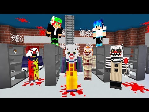 PALHAÇOS ASSASSINOS INVADIRAM O SUPER MERCADO DA MINHA CIDADE NO MINECRAFT