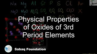 Physical Properties of Oxides of 3rd Period Elements