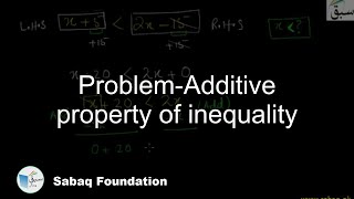 Problem-Additive property of inequality