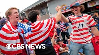 YouTube video thumbnail: Fans Fired up as U.S. Prepares to Take on Bosnia in World Cup Knockout Stage