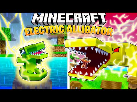 I Survived 100 Days as an ELECTRIC ALLIGATOR in HARDCORE Minecraft!