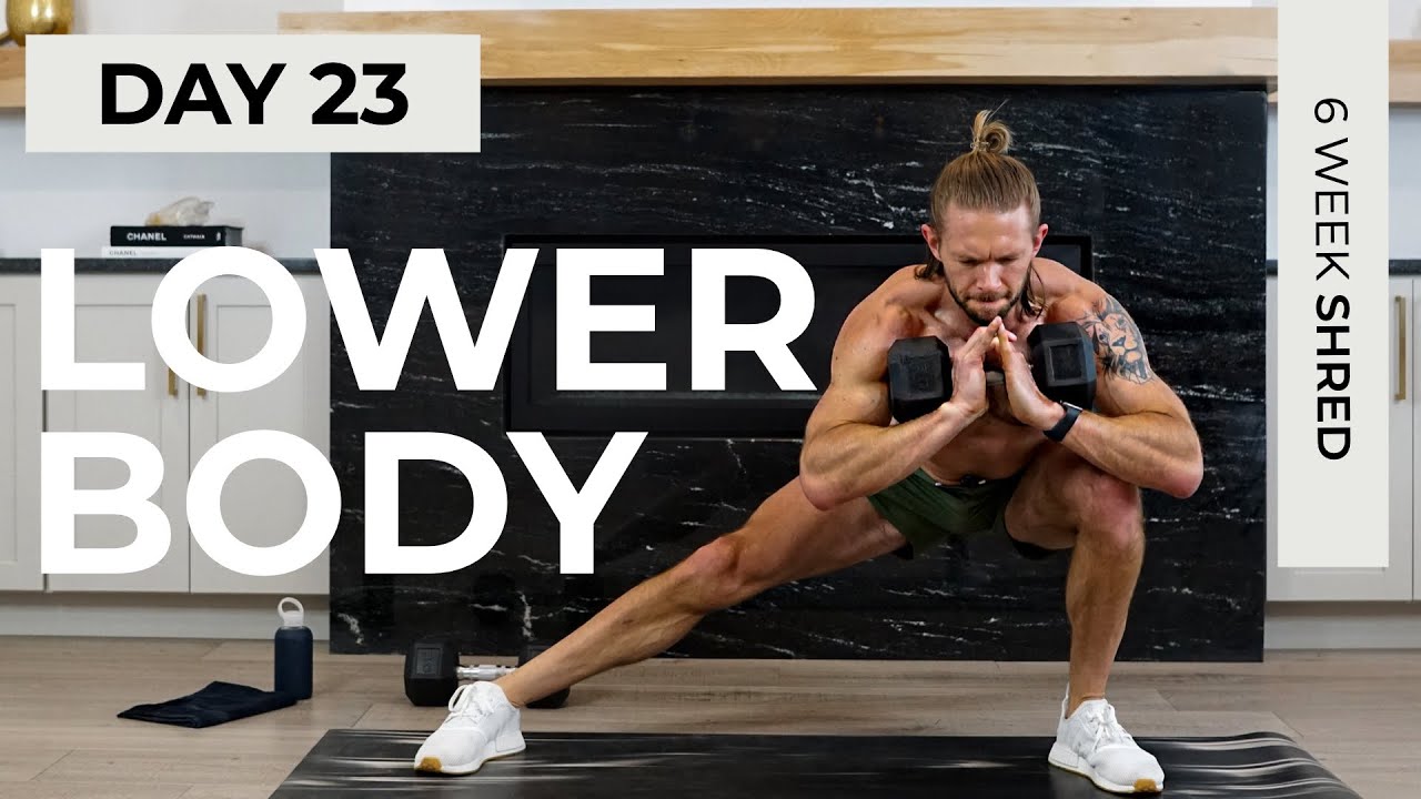 40 Min HOME LEG WORKOUT Quads, Hamstrings, Glutes & Calves 6 WEEK SHRED DAY 23 - TIFF x DAN