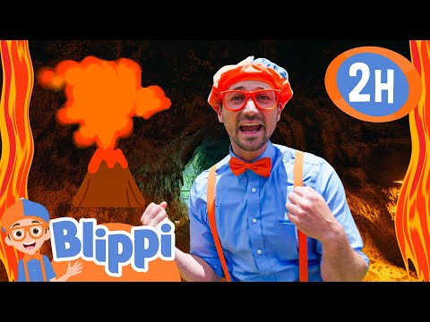 Blippi Goes to a Volcano | Blippi Painting for Kids  | Moonbug Kids - Art for Kids 🖌️