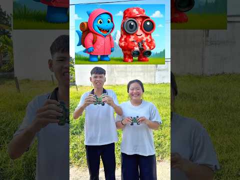 Nhìn cá mập 🦈 leo núi  🏔️bằng ống nhòm bị hư  #shorts