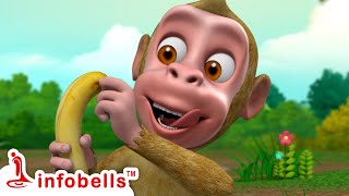 বান্দর মামা এবং কলা - Bandarmama | Bengali Rhymes & Cartoons | Infobells #bengalirhymes #bandarmama