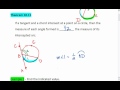 Angles and Intercepted Arcs