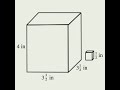 Volume and Surface Area Problems