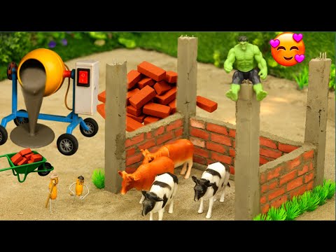 🐮"Hulk Builds a Farmhouse for Cows | Funny Construction Animation"🐮