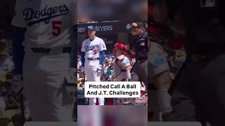 Freddie Freeman Kicks Dirts At Catcher😅 #baseball #MLB #dodgers #freddiefreeman #funny #baseballszn